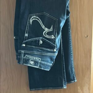 Rock & Republic Slim Straight Jeans - Dark Blue